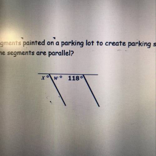 This figure represents line segments painted on a parking lot to create parking spaces. Which equati