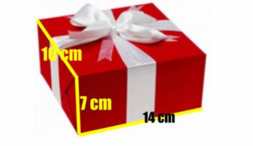 A birthday gift is placed inside the box shown below. What is the minimum amount of wrapping paper n