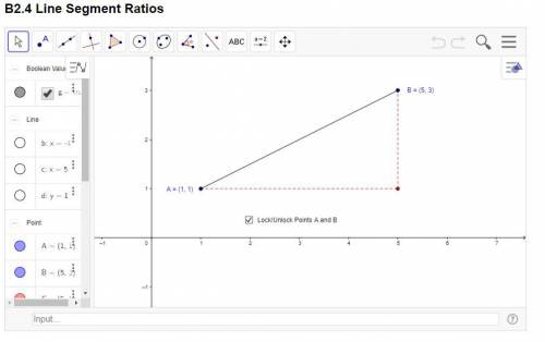Edmentum Work involving ratio's and dividing line segments