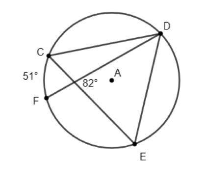 Consider the diagram below and find the measurement of angle dce A. 113 B. 82 C. 56.5 D. 102