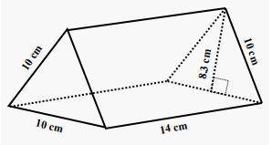 Find the Lateral Surface Area of the triangular prism.Question 5 options:420 cm2581 cm2503 cm2462 cm