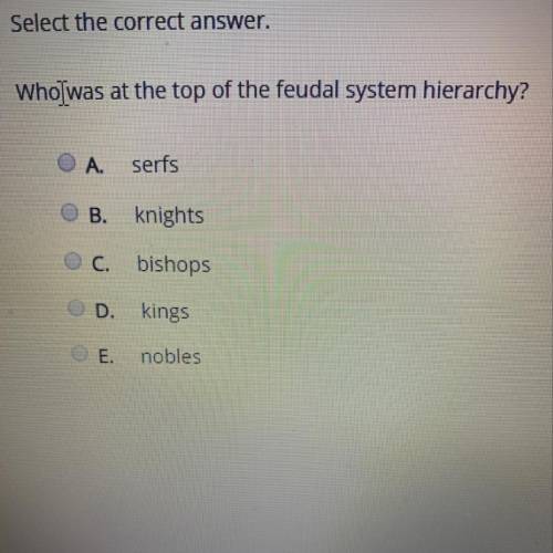 Who was at the top of the feudal system hierarchy?