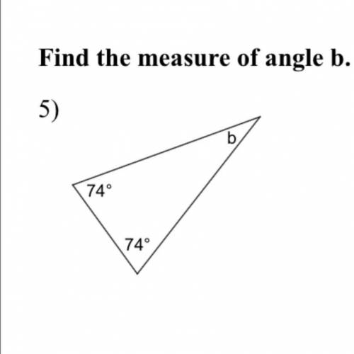 Find the measure of each angle B