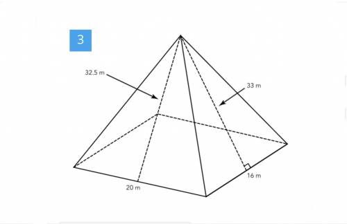Calculate the surface area of the pyramid.