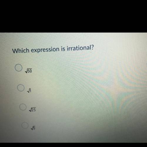 Which expression is irrational?