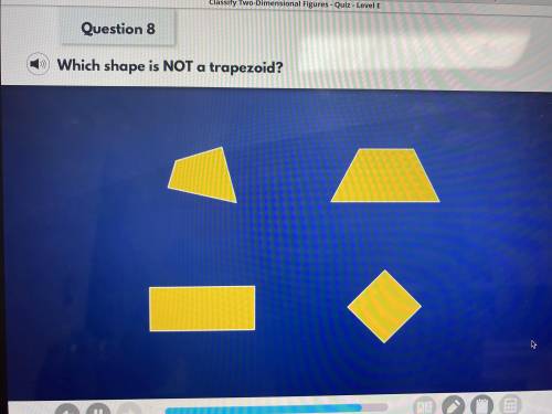 Which shape is NOT a TRAPEZOID