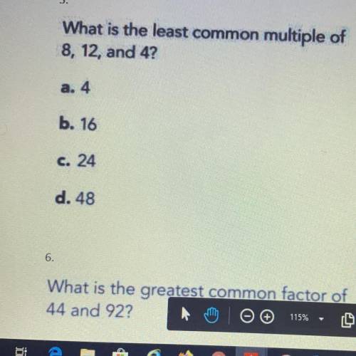 What is the least common multiple of 8, 12, and 4?