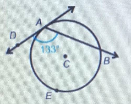 Please help! What is the measure of AB? A) 75 B) 94 C) 50 D) 57