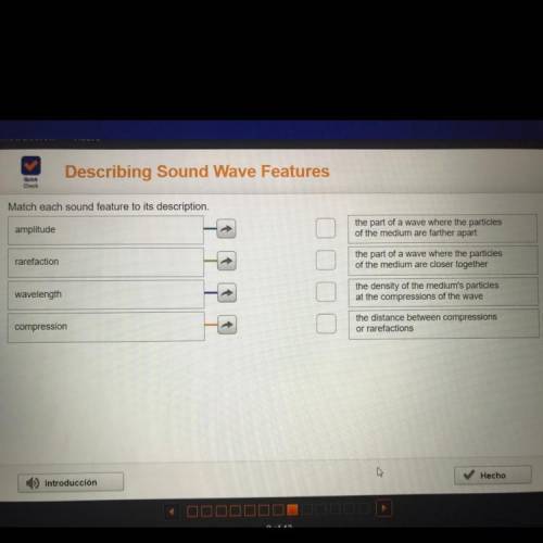 Match each sound feature to its description
