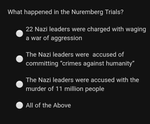 What happened in the Nuremberg Trials?