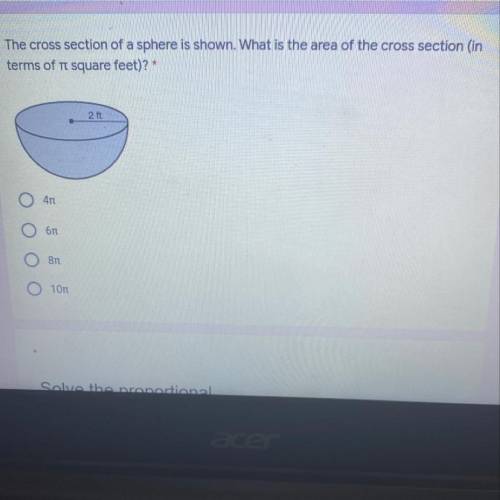 What is the area of the cross section?
