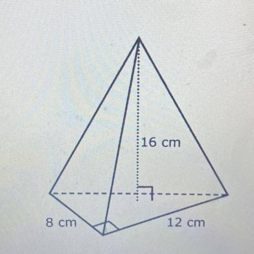 Look at the figure what is the capacity of the figure, in cubic centimeters  A 768 B 192 C 1,536 B 2