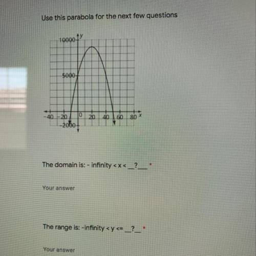 The domain is: - infinity