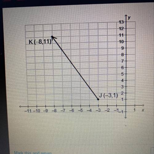 What is the y-coordinate of the point that divides the directed line segment from J to k into a rati