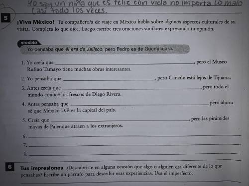 Spanish hw due by  11:00pm JUST ACT. 5 Pls Help!!!