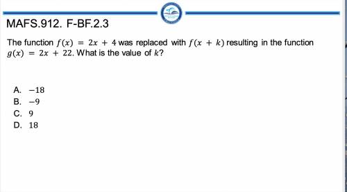 The function () = 2 + 4 was replaced with ( + ) resulting in the function () = 2 + 22. What is the v