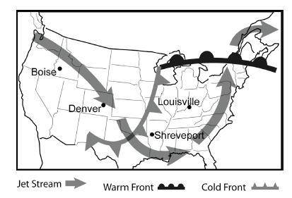The Jet Stream is a global pattern of atmospheric movement that influences patterns in local weather