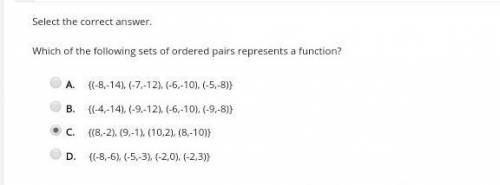 PLEASE HELP Which of the following ordered pairs represents a function?