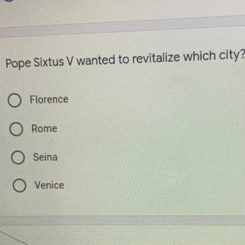 Pope Sixtus V wanted to revitalize what city in Italy?