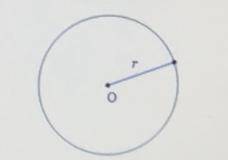 Circle o has a circumference of 42 pi What is the length of the radius, r? a. √21 cm b. √42 cm c. 21