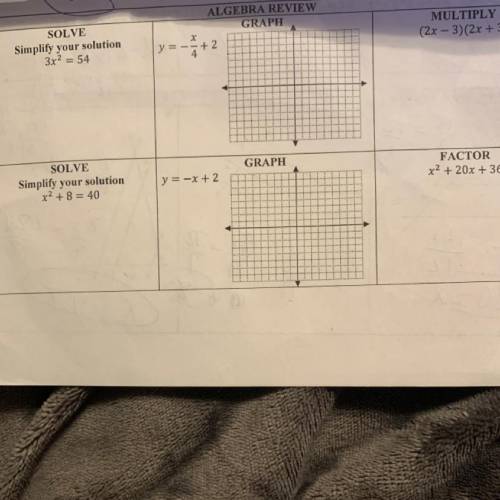 Can anyone help solve this Algebra Review section ?