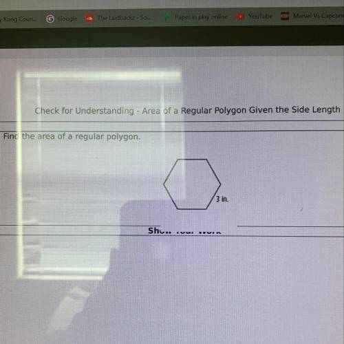 Find the area of a regular polygon.