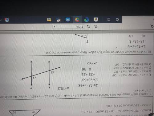 Please help; what’s the measure of angle 1 and 2?
