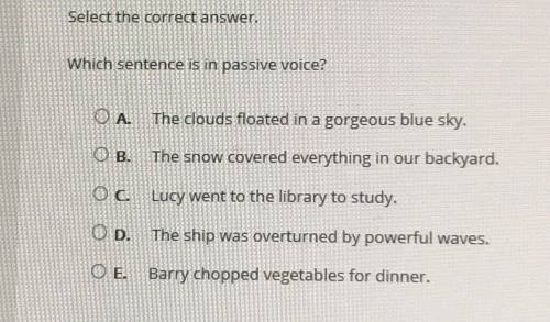 Which sentence is in passive voice?