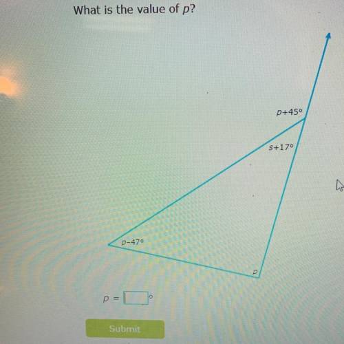 What is the value of p? (Geometry Question)