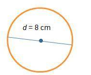 Which statements are true about the circle shown below? Select three options.The diameter is 8 cm an