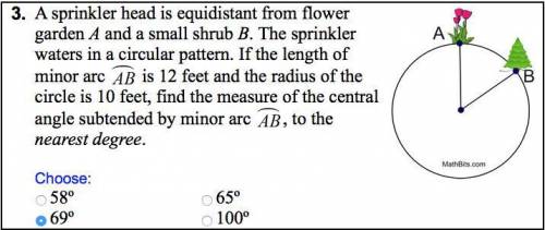 Arc Length and Radians question- please help! Will mark brainliest! Is 20pts! The answer is shown bu