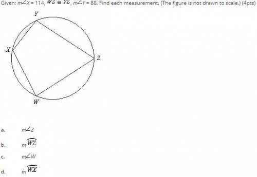 I need help for mathGiven: mFind each measurement. (The figure is not drawn to scale.) (4pts)a. mb.