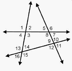 In the diagram, the measure of angle 9 is 85°. Which angle must also measure 85°? Angle2 Angle5 Angl