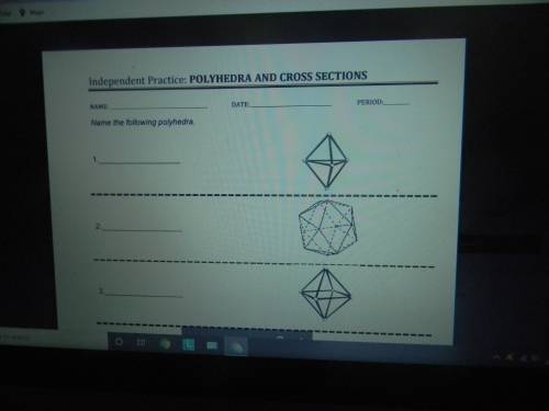 I need help with these three questions someone help me please what are these shapes called