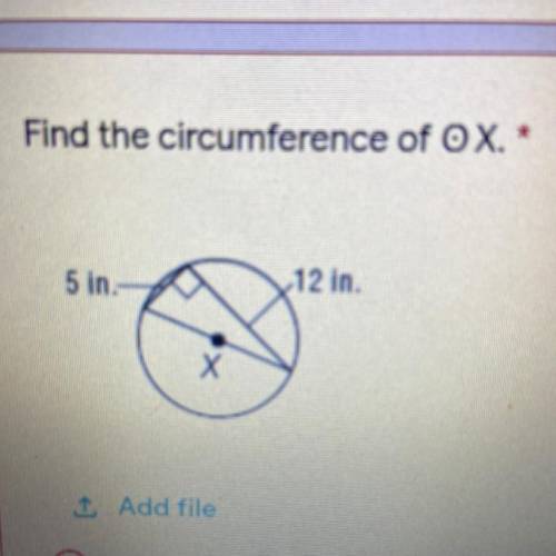 Please help me find the circumference of the circle!