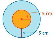Find the circumferences of both circles to the nearest tenth.  I need to The circumference of the bl