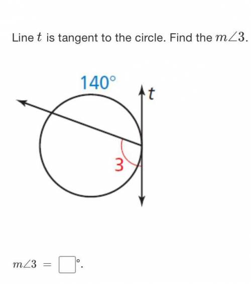 In order to answer the following question, please use the image below: Line t is tangent to the circ