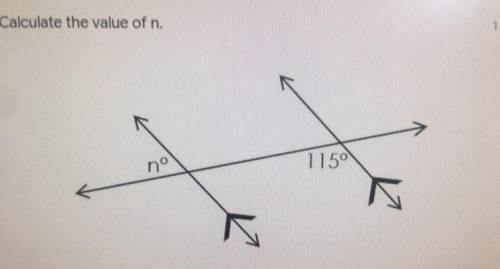 Calculate the value of n