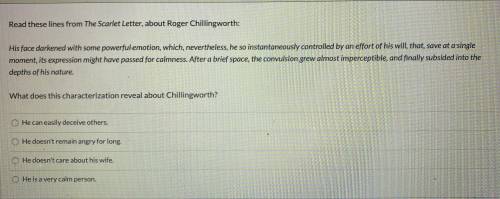 Read these lines from the scarlet letter, about roger chillingworth:
