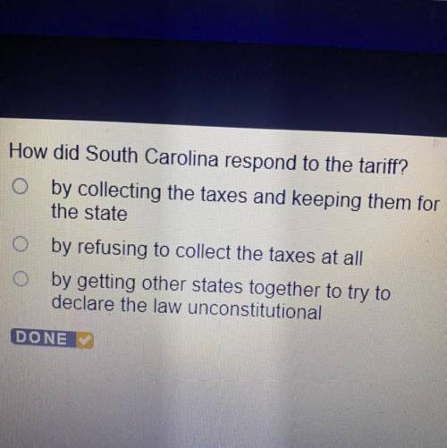 How did South Carolina respond to the tariff?