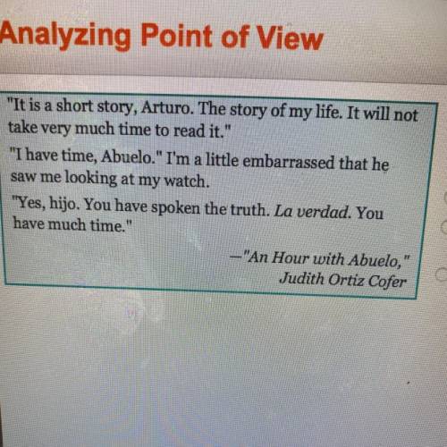 Which line in this passage reflects the narrator's thoughts? A. “it is a short story , Arturo . The