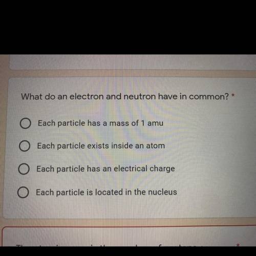 What do an electron and neutron have in common?