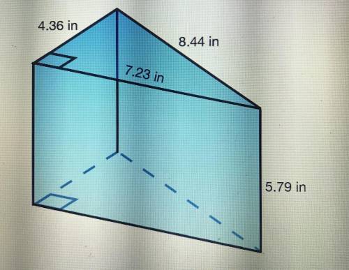 What is the volume of the prism shown?  A. 106.5  B. 176.65 C. 182.5  D. 91.3