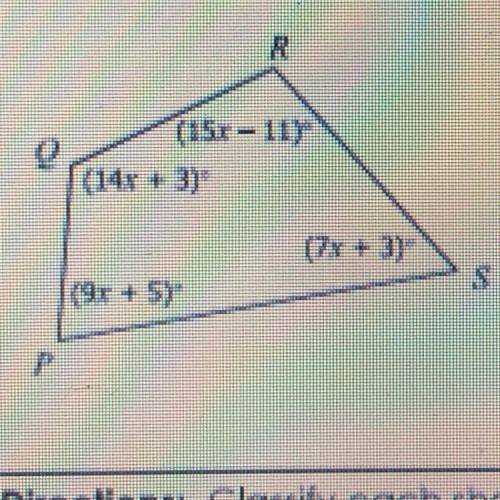 Find the measure of angle Q