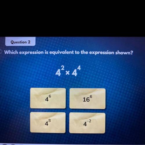 Which expression is equivalent too the expression shown