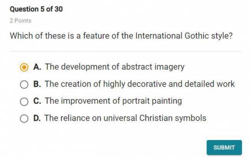 Which of these is a feature of the international gothic style?
