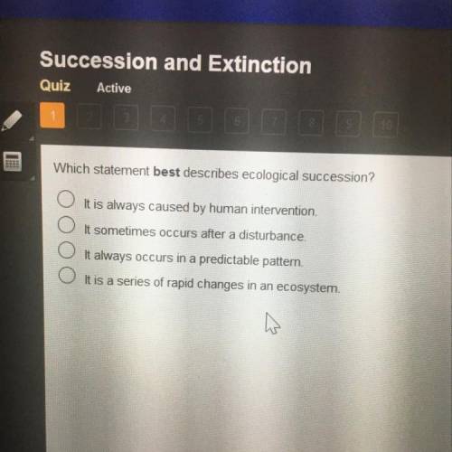 Which statement best describes ecological succession