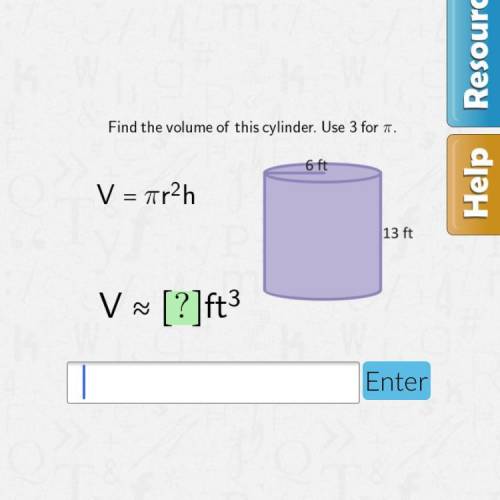 Find the volume of this cylinder