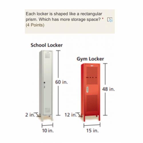 Hellllpppp please  Options you gave .  1 : The school locker and the gym locker has the same amout o