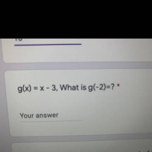 G(x) = x-3, what is g (-2)=